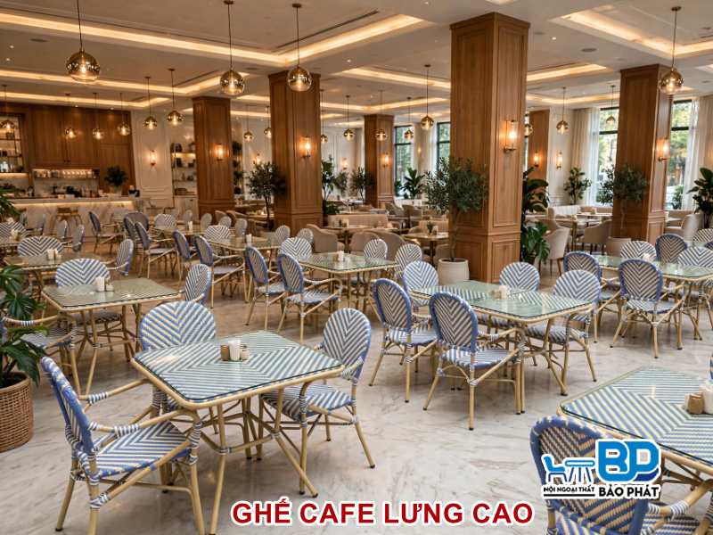 Ghế cafe lưng cao
