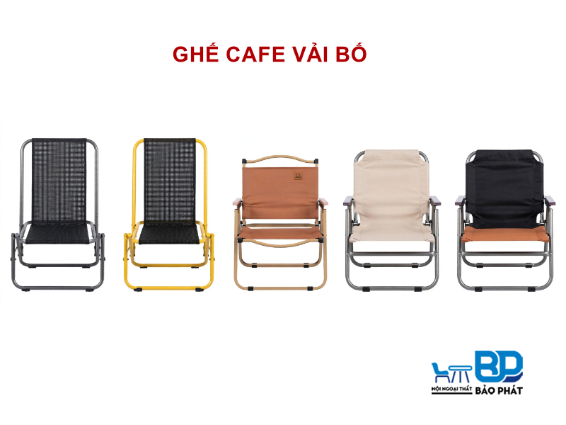 Ghế cafe vải bố