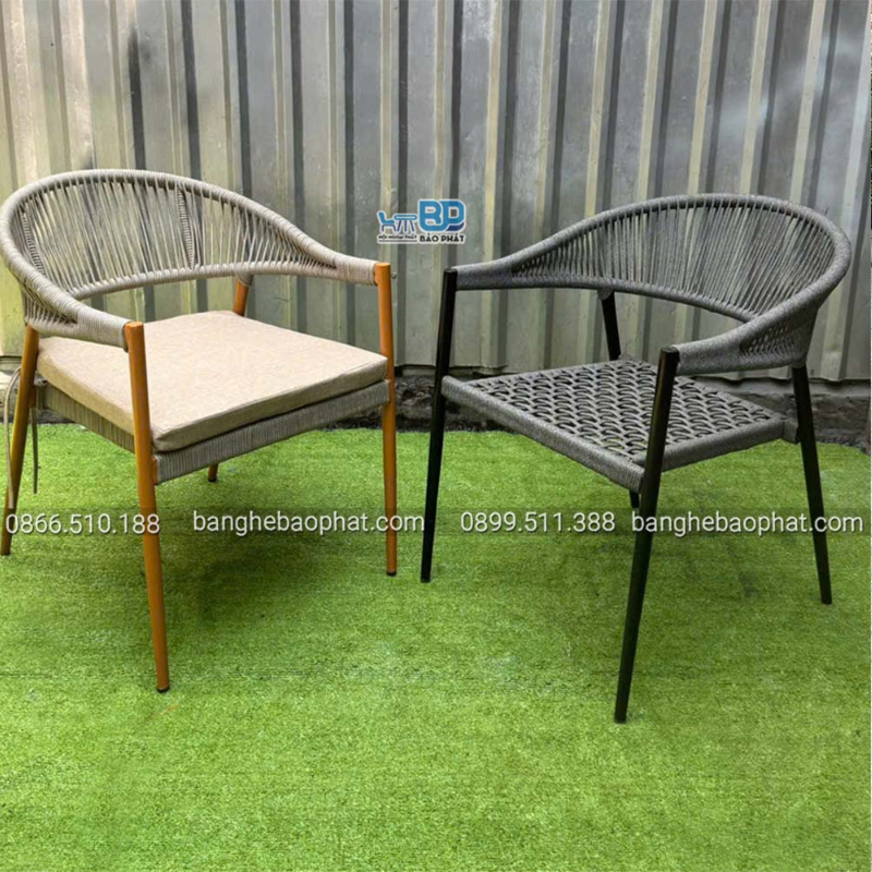 Ghế đan dây dù cho ban công chung cư 