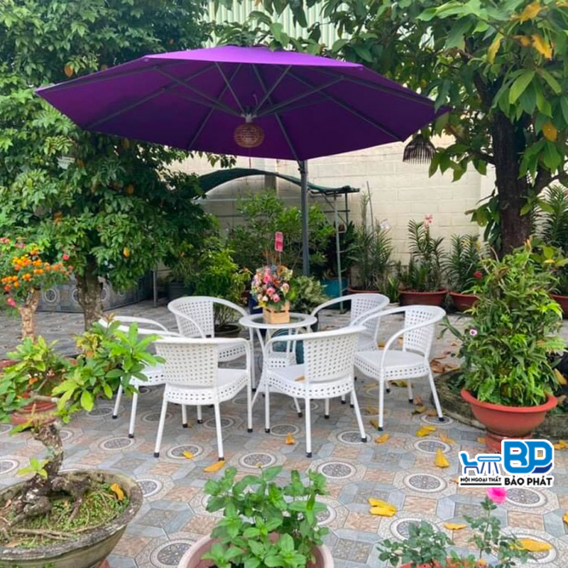 Ghế mây ngoài trời thúng bầu