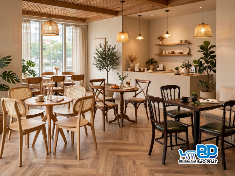 ưu điểm của ghế cà phê gỗ sồi