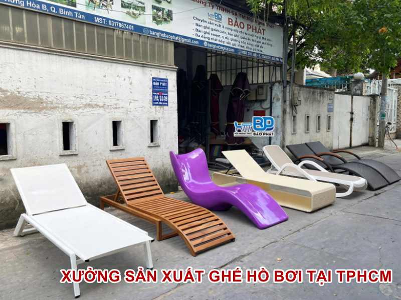Xưởng sản xuất ghế hồ bơi tại TPHCM uy tín, giá tốt